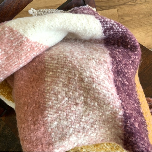 Soft Thick Plaid Oblong Scarf - Picture 3 of 8